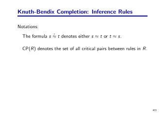 The formula s .  t denotes either s  t or t  s . CP( R ) denotes the set of all critical