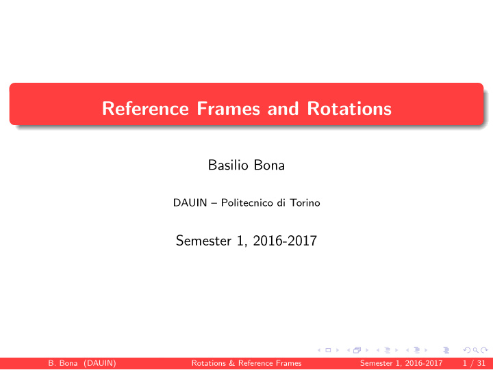 reference frames and rotations