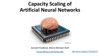 Capacity Scaling of   Artificial Neural Networks  Gerald Friedland, Mario Michael Krell
