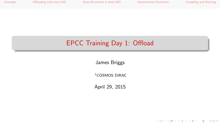 epcc training day 1 offload