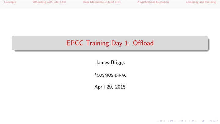 epcc training day 1 offload