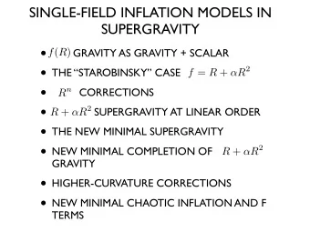 BOSONIC HIGHER-CURVATURE  GRAVITY  SET 8  G = 1  EINSTEIN ACTION PLUS HIGHER-CURVATURE