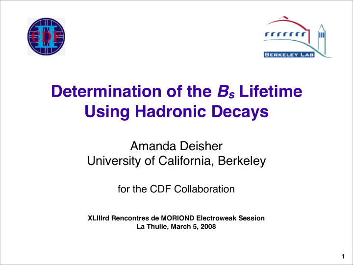 determination of the b s lifetime using hadronic decays