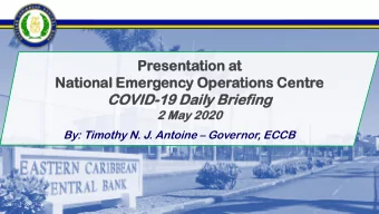 Prese  senta  ntatio  tion at  Natio  ional  al Emer  ergenc  ency Oper  erations  tions Centr