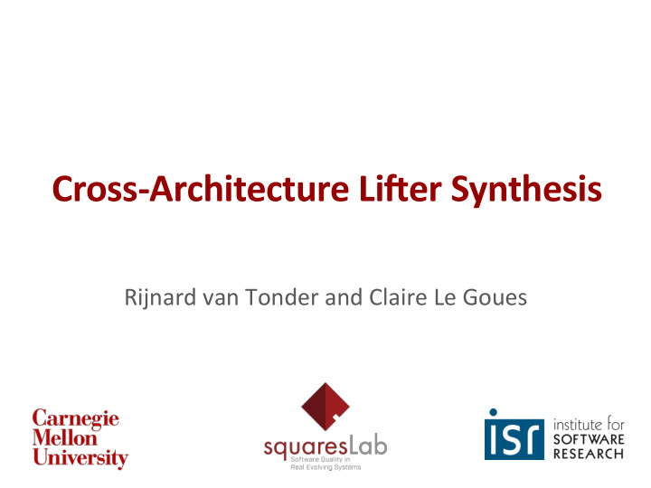cross architecture li er synthesis