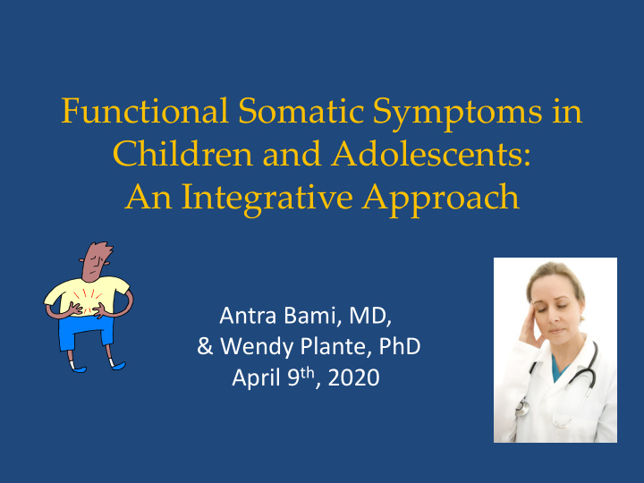 functional somatic symptoms in children and adolescents