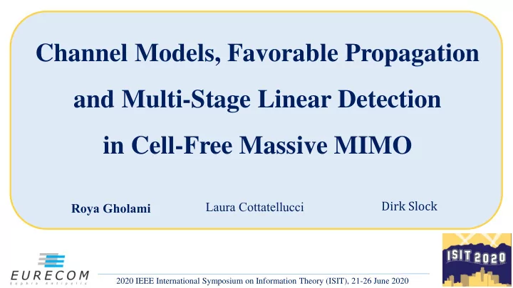 channel models favorable propagation