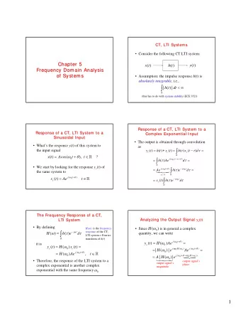dt &lt;   | ( ) |  h t    (this has to do with system stability  system stability (ECE