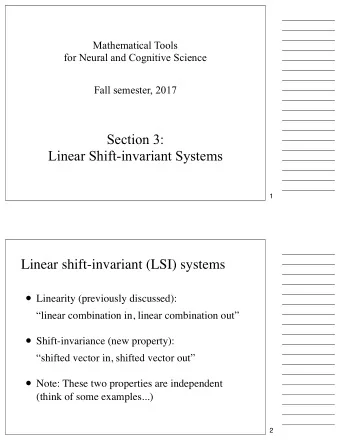LSI system  Input  v  v1 x  v1 x  v2 x  v2 x  +  +  L  +  v3 x  +  v3 x  v4 x  +  v4 x  +  Output