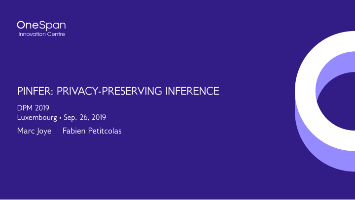 pinfer privacy preserving inference
