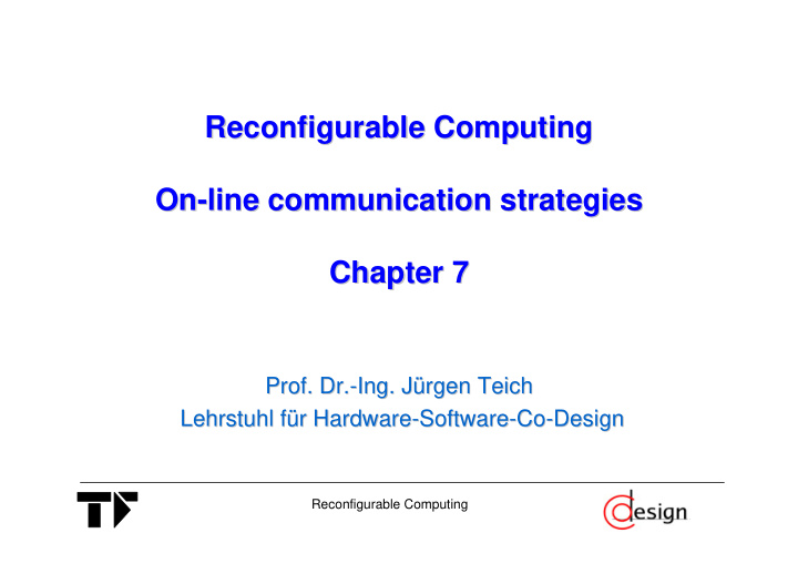 reconfigurable computing computing reconfigurable on line