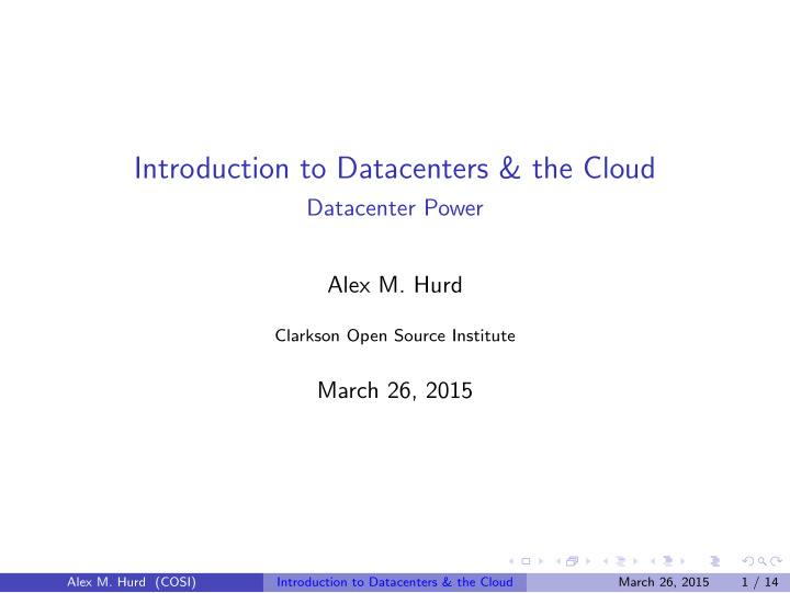 introduction to datacenters the cloud