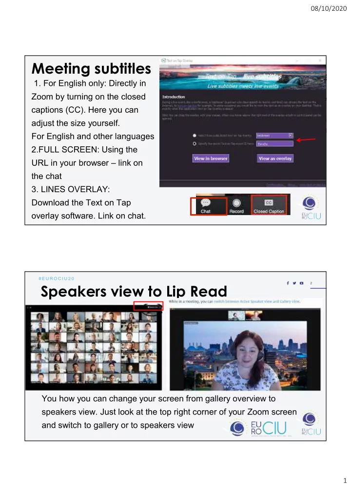meeting subtitles
