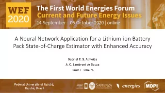 A Neural Network Application for a Lithium-ion Battery  Pack State-of-Charge Estimator with