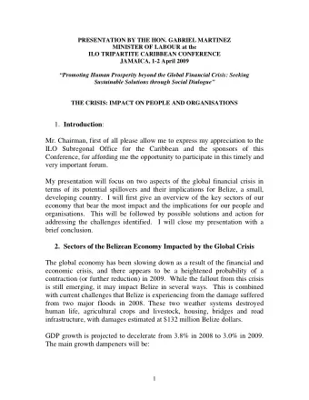 1. Introduction :  Mr. Chairman, first of all please allow me to express my appreciation to the