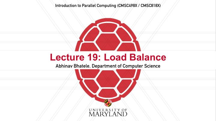 lecture 19 load balance