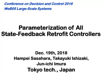Par  aram  ameteriza  eterization  ion of Al  All  State  St  te-Feedbac  eedback  k Retr  etrof