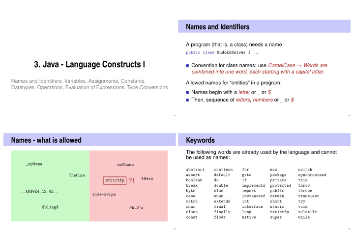 3 java language constructs i