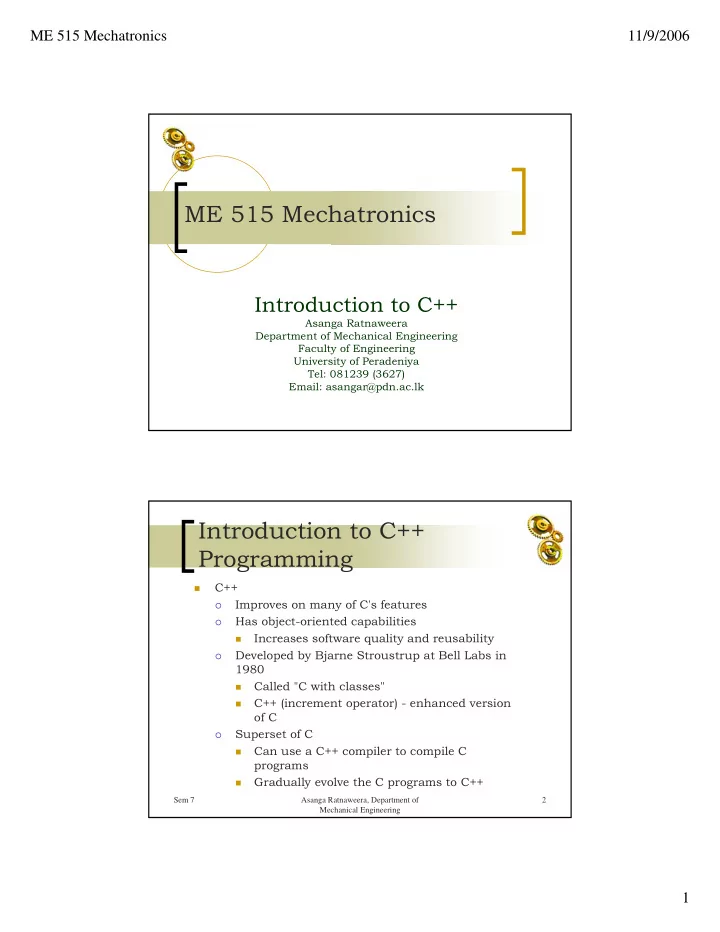 me 515 mechatronics