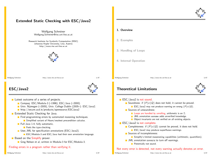 extended static checking with esc java2