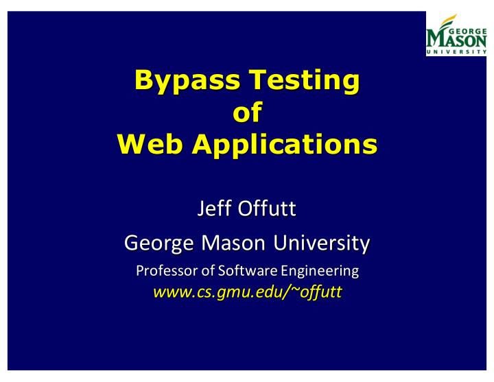 bypass testing of web applications