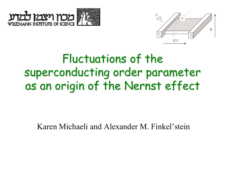 fluctuations of the fluctuations of the superconducting