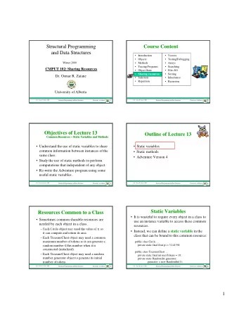 Structural Programming  Course Content  and Data Structures   Introduction   Vectors
