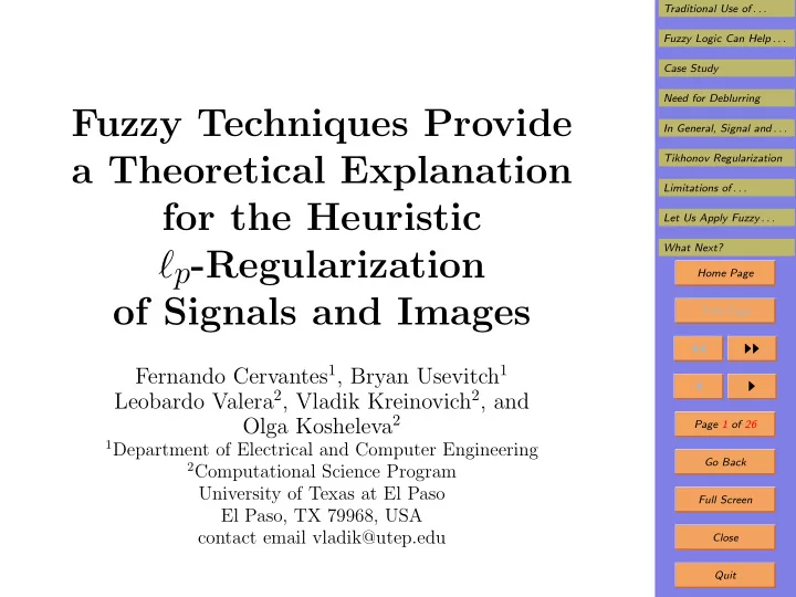 fuzzy techniques provide