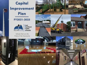 Capital  Improvement  Plan  FY2021-2025  Schools that are the  Pride of the  Community  Schools