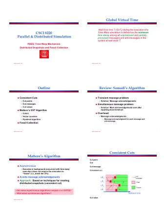Global Virtual Time Wallclock time T (GVT t t ) during the execution of a  ) during the execution