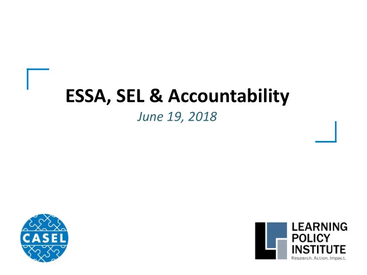 essa sel accountability