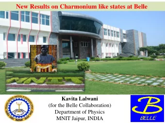 New Results on Charmonium like states at Belle  Kavita Lalwani  (for the Belle Collaboration)