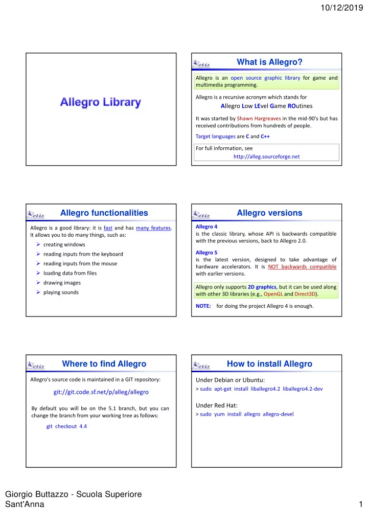 what is allegro