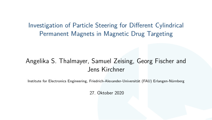 investigation of particle steering for different