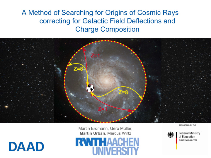 a method of searching for origins of cosmic rays