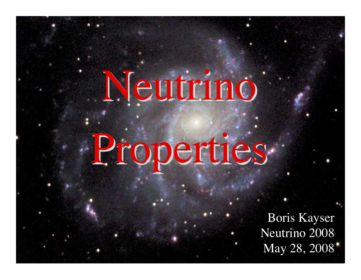 neutrino neutrino properties properties