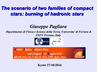 The scenario of two families of compact  The scenario of two families of compact  stars: burning of