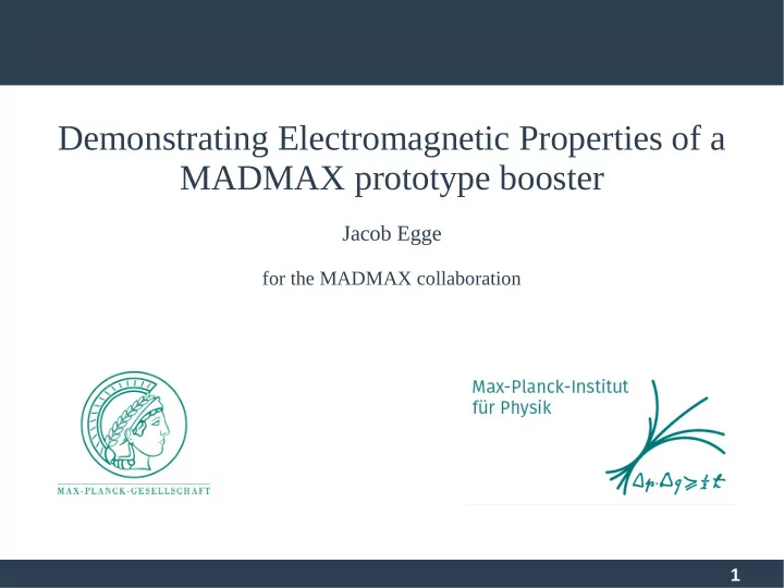 demonstrating electromagnetic properties of a madmax