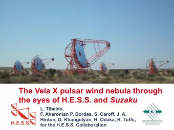 The Vela X pulsar wind nebula through the eyes of H.E.S.S. and Suzaku  L. Tibaldo,  F. Aharonian P.