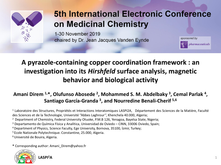 investigation into its hirshfeld surface analysis magnetic