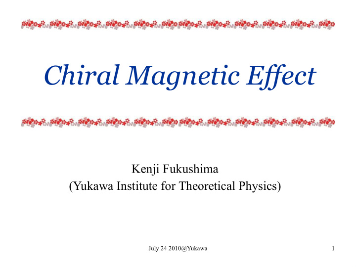 chiral magnetic effect