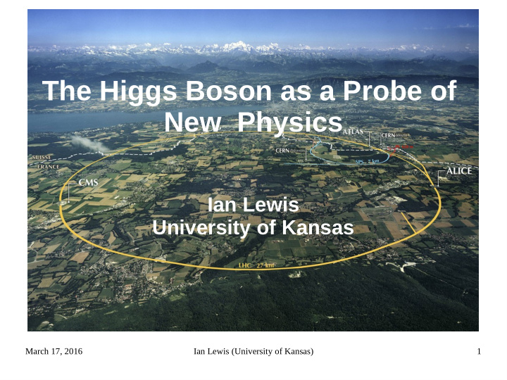 the higgs boson as a probe of new physics