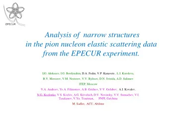 Analysis of  narrow structures  in the pion nucleon elastic scattering data from the EPECUR