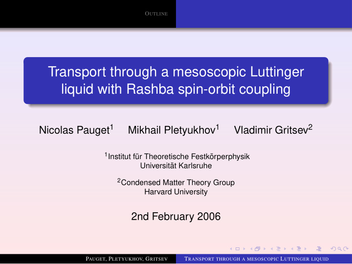 transport through a mesoscopic luttinger liquid with