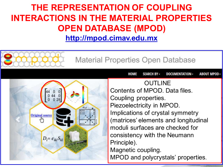 the representation of coupling interactions in the