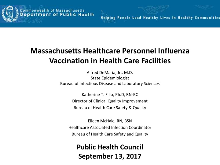 massachusetts healthcare personnel influenza vaccination