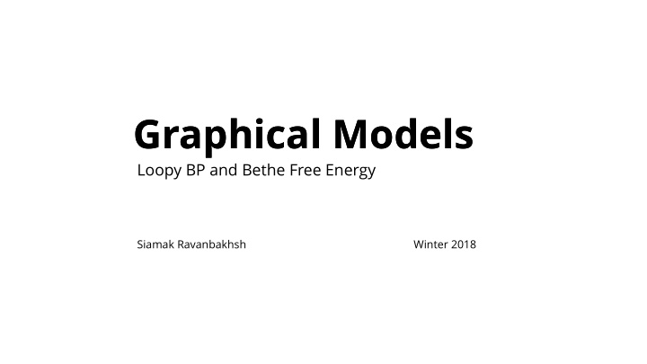 graphical models graphical models