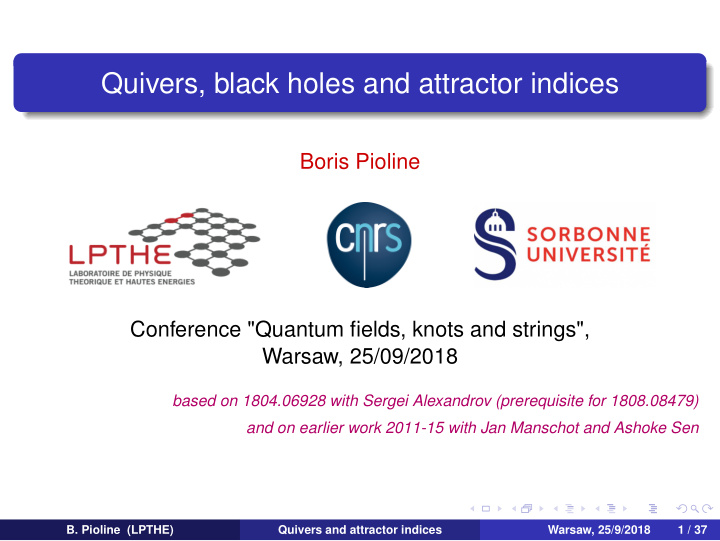 quivers black holes and attractor indices