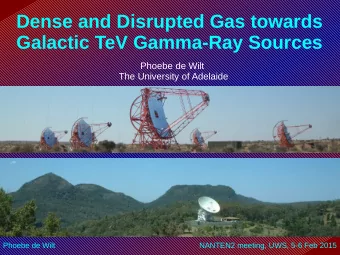 Dense and Disrupted Gas towards  Galactic TeV Gamma-Ray Sources  Phoebe de Wilt  The University of