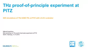 THz proof-of-principle experiment at  PITZ  S2E simulations of THz SASE FEL at PITZ with LCLS-I